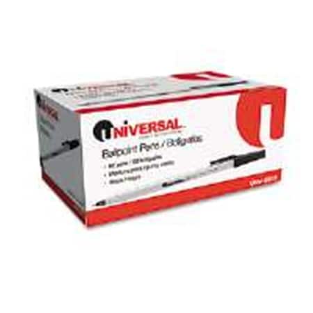 Coolcrafts UNV15613 Economy Ballpoint Stick Oil-Based Pen- Black Ink- Medium, 60PK CO3833854